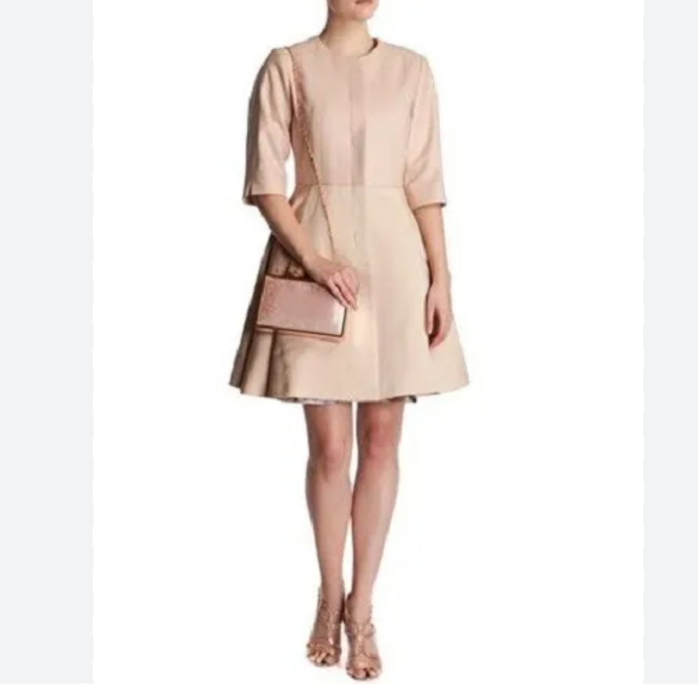 TED BAKER London Langley Blush Coat Dress Size 1